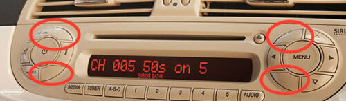 Bil udskiftning passer til fiat 500 radio cd knapper knapper sort trim form cover fjernelse 4 stk + bil tilbehør klistermærker