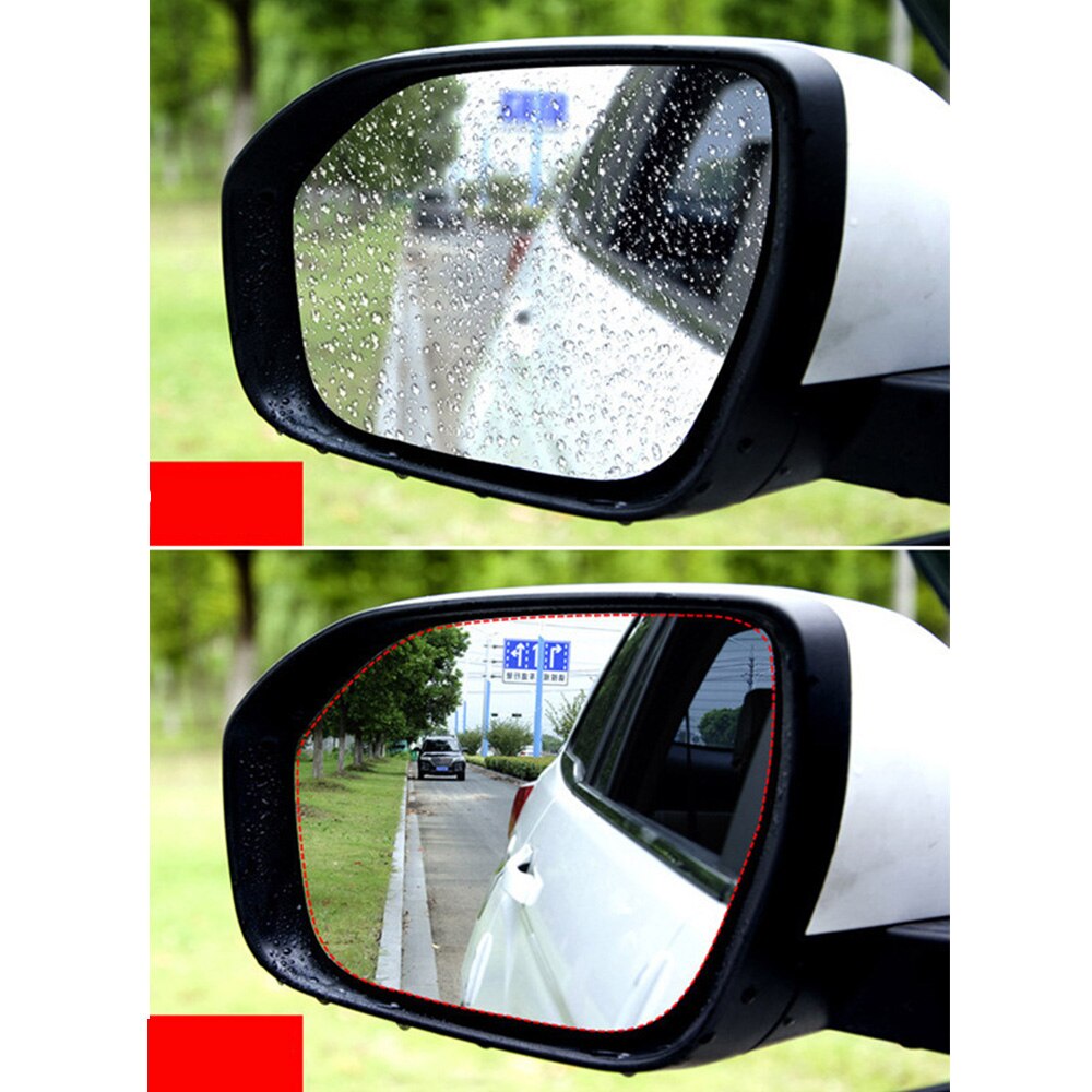 2 stk bil bakspejl regnfilm sidevindue hd-drev bakspejl fuld skærm anti tåge nano vandtæt klistermærke tilbehør