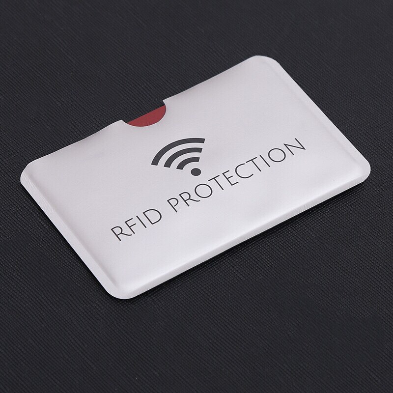 10 pcs Anti-Scan Card Sleeve Credit RFID Card Protector Anti-magnetic Aluminum Foil Portable Bank Card Holder: D