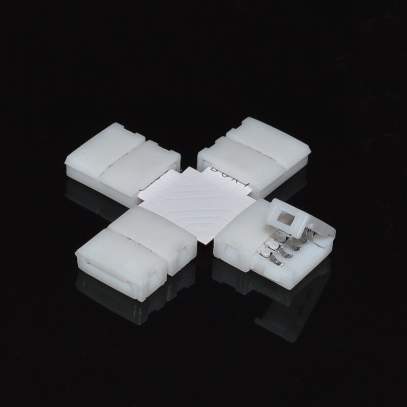 1Pc 2/4PIN L/T/X shape led rgb connector For connecting corner right angle 3528 8mm/5050 10mm RGB LED Strip Light