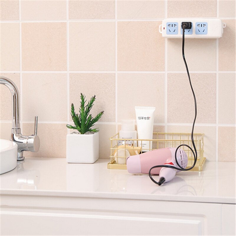 Plug Sticker Holder Wall Fixer Power Strip Holders Storage Sockets Wall Holders Shelf Stand Holder Plug Hook