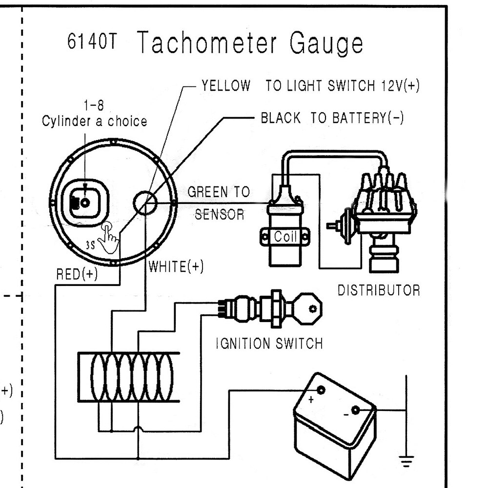 0 ~ 8000RPM Auto Tachometer Universal- 2 "52mm 12V Blaue LED Tacho Messgerät Meter mit Schote Halfter für Benzin Auto-Tachometer