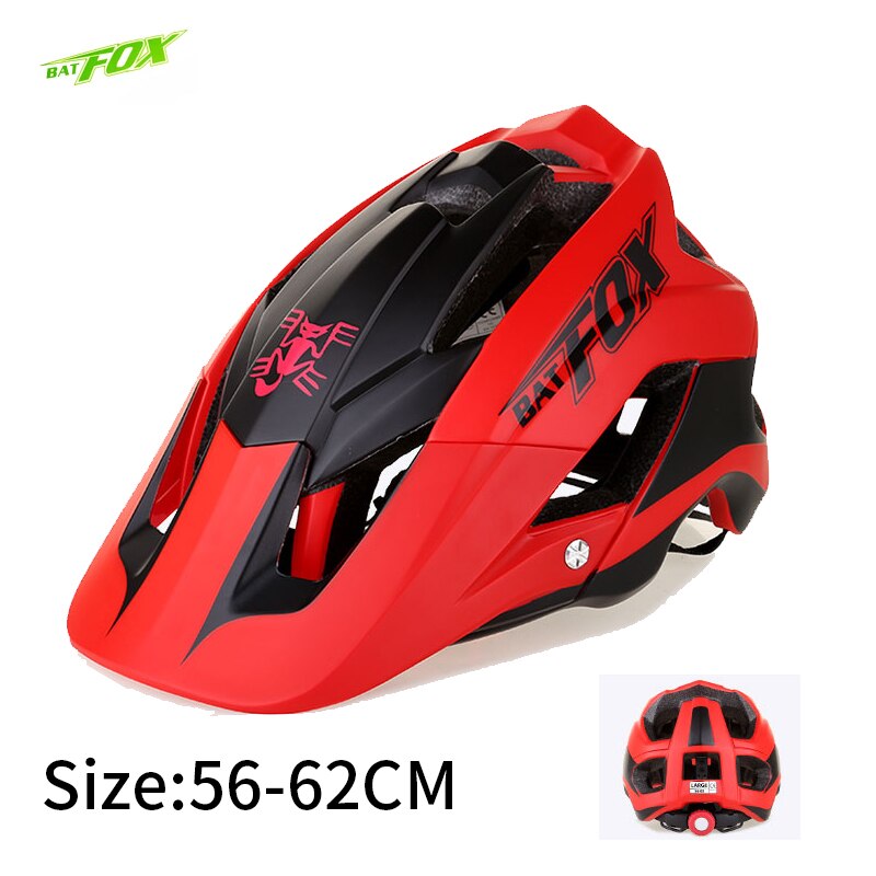 Batfox Fietshelm Integraal-Gegoten Fietshelm Vrouwen Mannen Mtb Bike Mountain Road Fietsen Veiligheid Adult Ultralight Helm