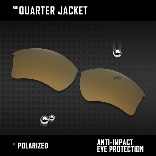 Oowlit-lenzen vervangen voor oakley quarter jacket  oo9200 zonnebril gepolariseerd - meerdere kleuren: Brons goud