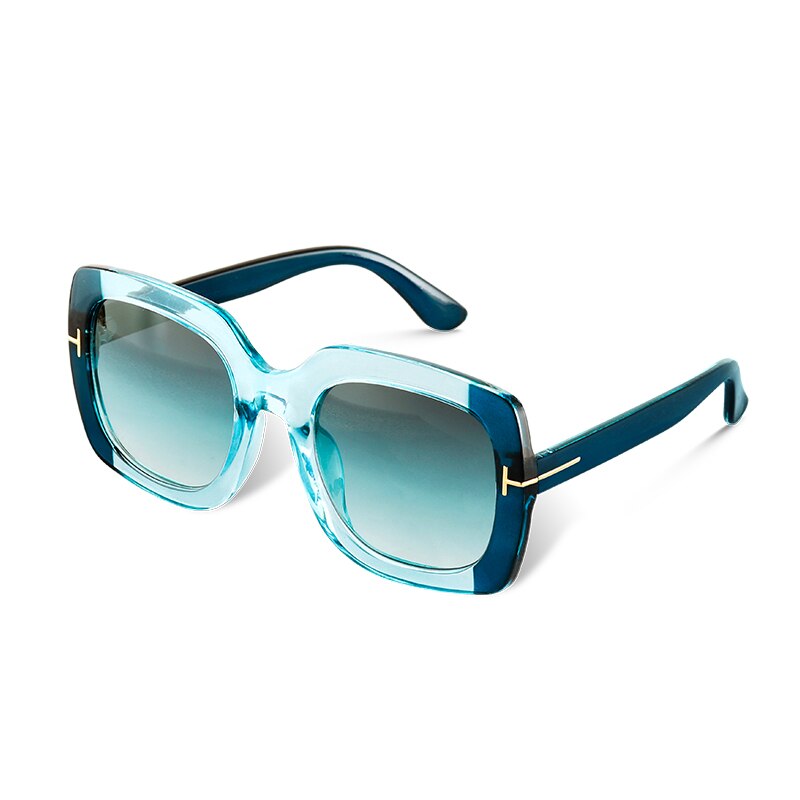 årgang firkantede solbriller kvinner briller herre speil solbriller kvinnelig kjent merke nagle svart eyewear gafas de sol: C1