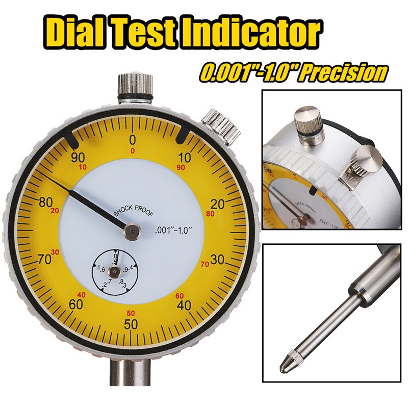 0.001"-1.0" Precision Dial Gauge Test Indicator Lever Scale Meter Accuracy Indicators Center Finder Micrometre