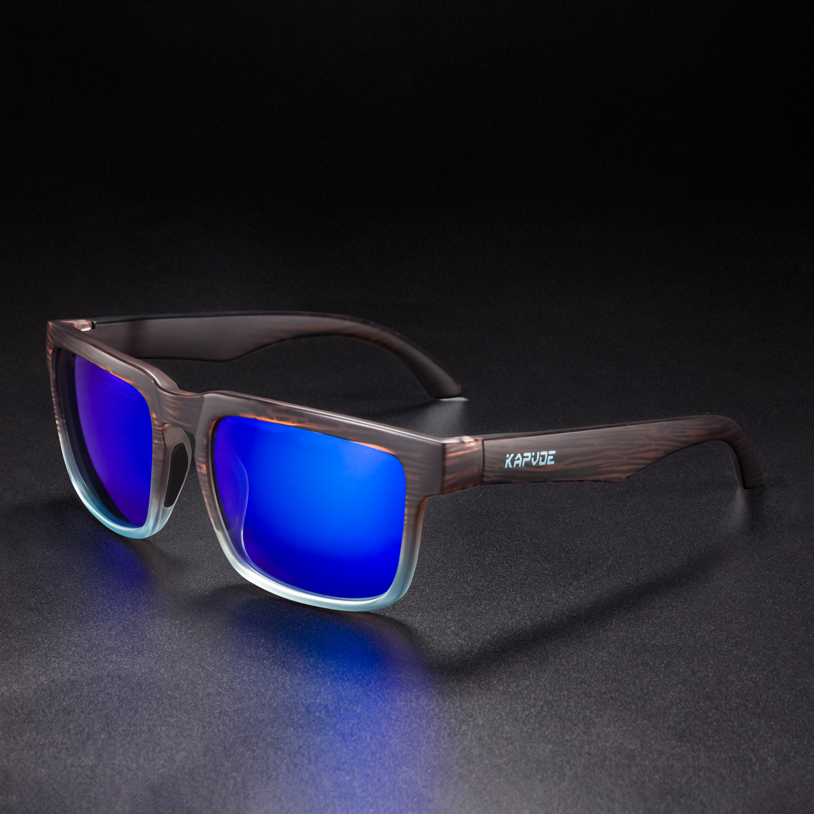 Kapvoe Gepolariseerde Fietsbril Heren MTB Mountainbike Brillen Dames Fiets zonnebril Rijden Vissen Wandelbril: Bruin