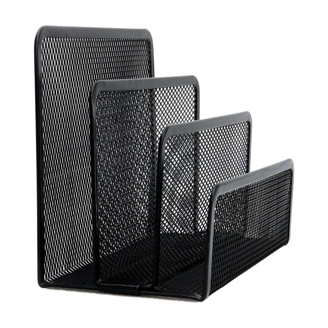 Black Mesh Letter Sorter Mail Document Desk Tray Office File Organiser Business