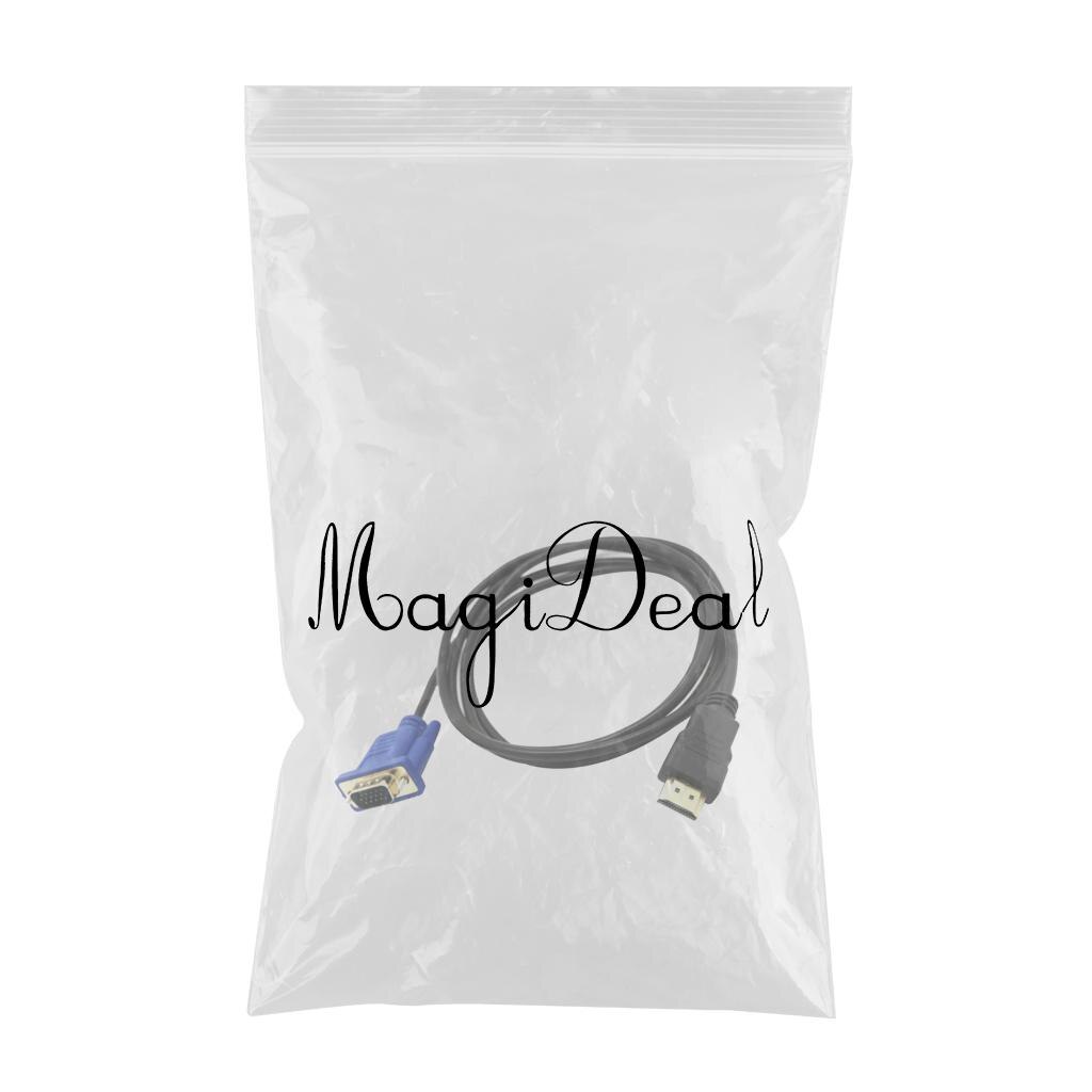 HDTV HDMI Gold Male To VGA HD-15 Male 15 Pin Adapter Cable 3FT 1080P Vedio