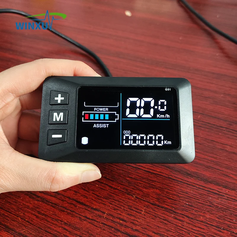 36V 48V 350W 18A E-Bike FOC Sinus Borstelloze Motor Drive Controller G51 Kleuren LCD display Set voor Elektrische Fiets Scooter