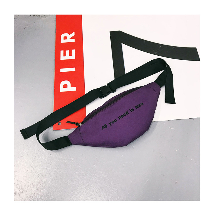 vrouwen Riem Tas Harajuku Stijl Taille Tas Hip-Hop Print Brief Fanny Pack GLRSBUTY Print Brief Hip Bum Bag voor Reizen: Plum