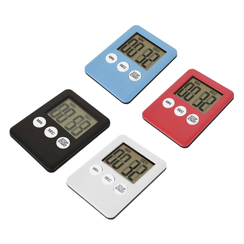 Super Thin LCD Digital Screen Kitchen Timer Square Cooking Count Up Countdown Alarm Sleep Stopwatch Temporizador Clock
