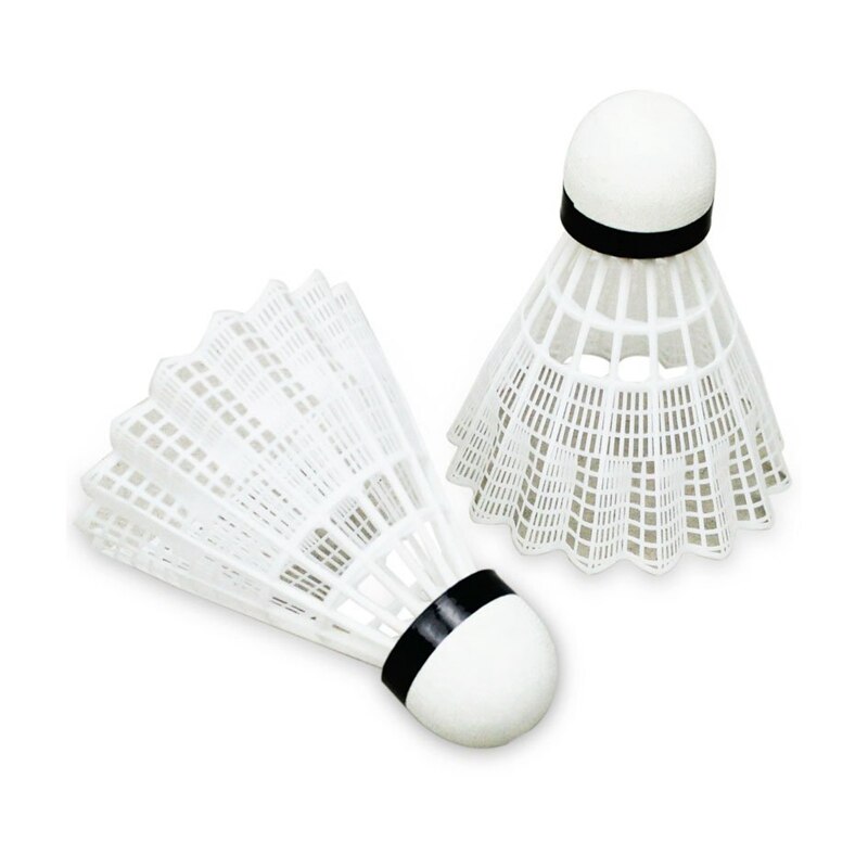 6 stk fin sportsblød badminton fjerplade hvid