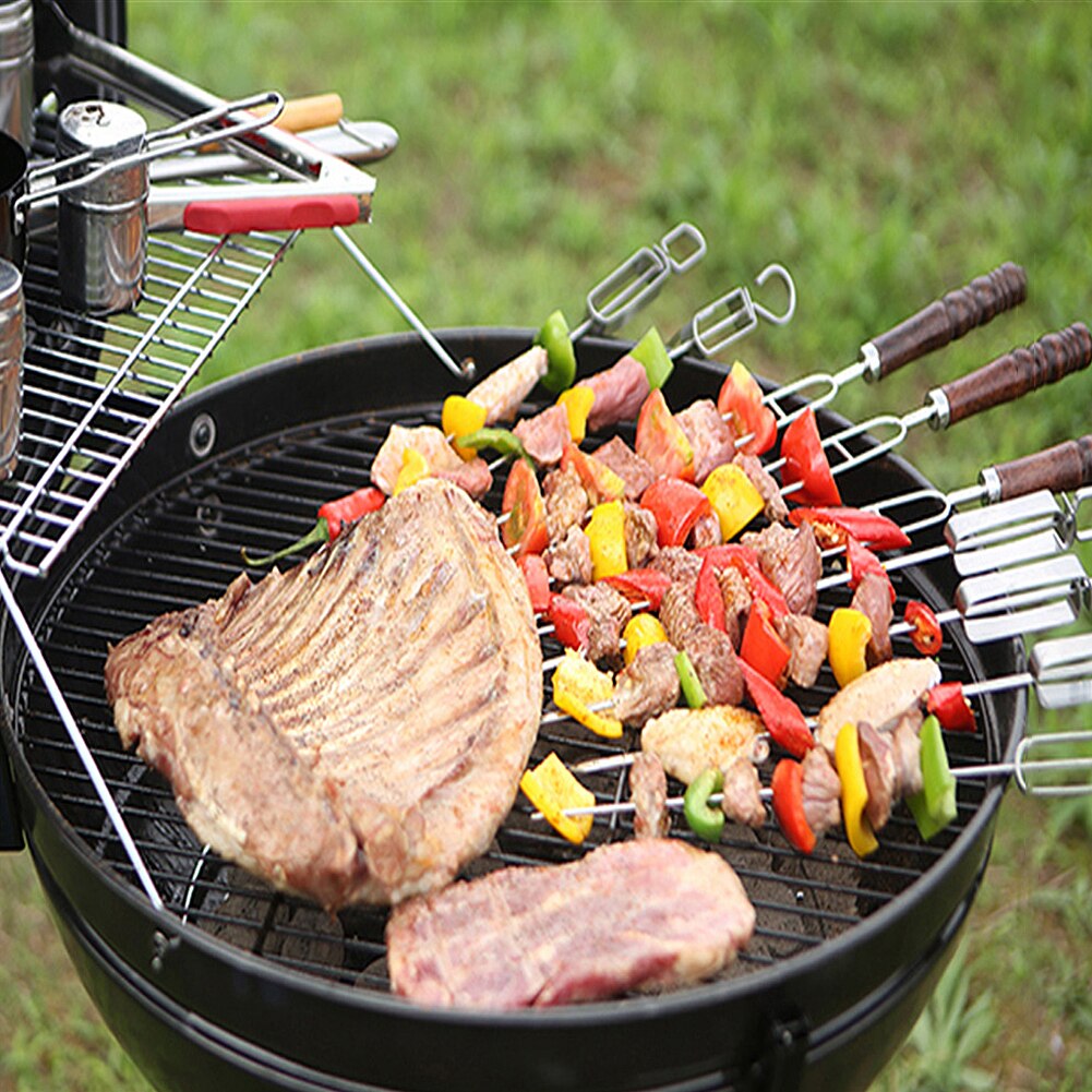 Ronde Vorm Non-stick Hittebestendigheid Rvs Outdoor Barbecue Bbq Grill Rek