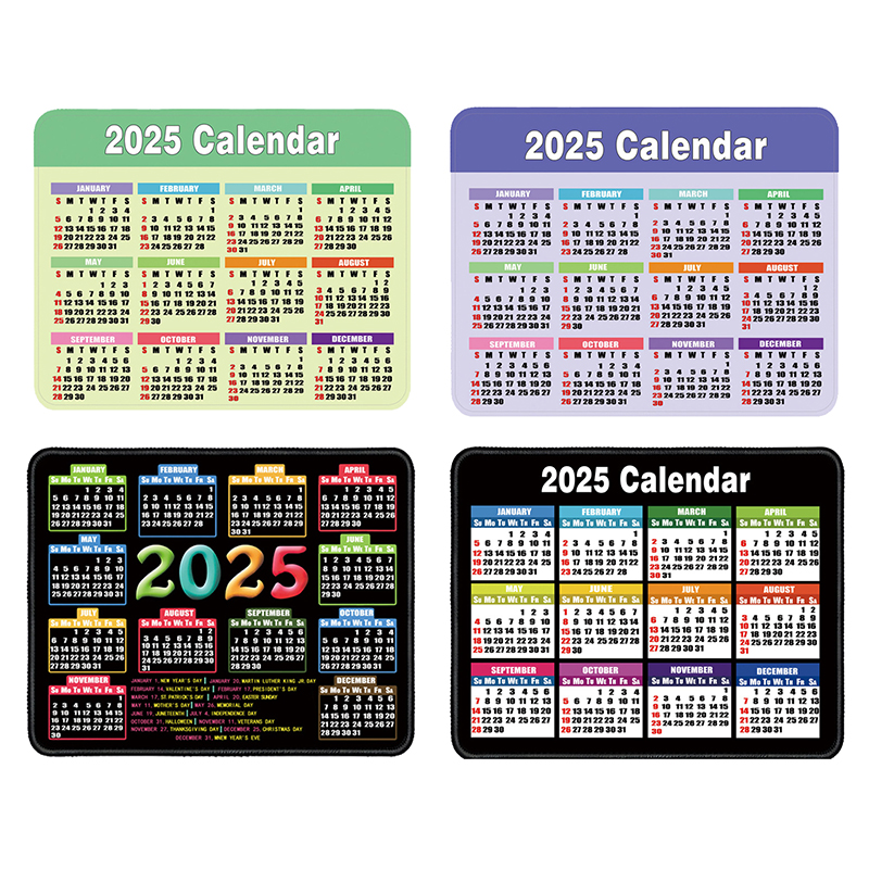 Portable Calendar Mouse Pad Non-Slip Rubber Computers Laptop Mouse Pads Small Office Mousepad Durable Year