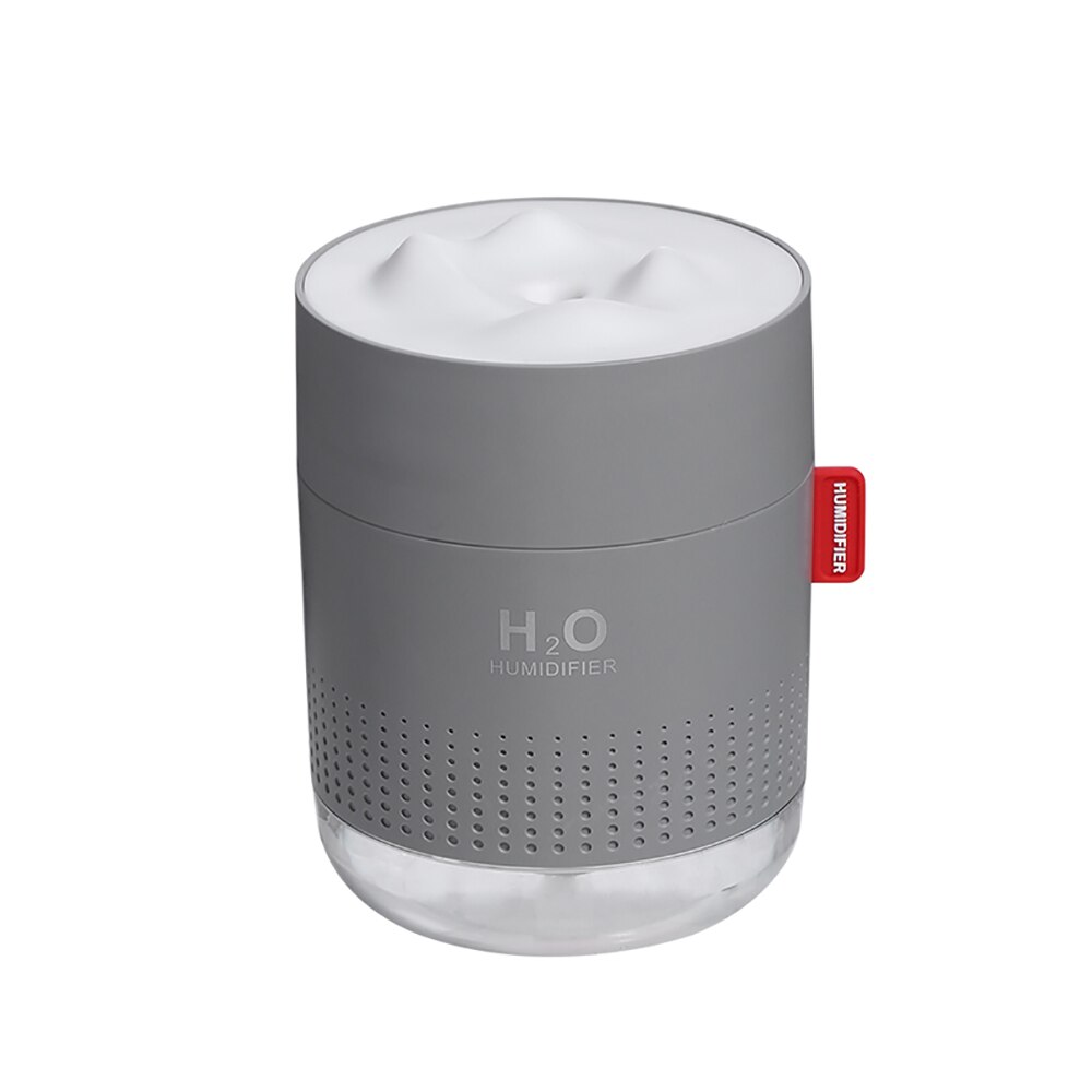 Mini Humidifier Household Atomizer Diffuser Indoor Ultrasonic Humidifier USB Desktop Air Purifier 500ML Safety: gray