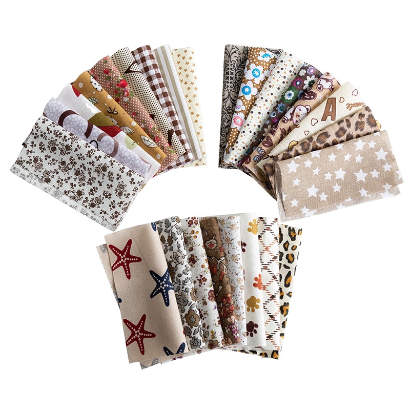 25 Stuks 10*10Cm Bloemen Katoen Patchwork Stof Kerst Bedrukte Stof Voor Naaien Quilt Ambachten TJ0550