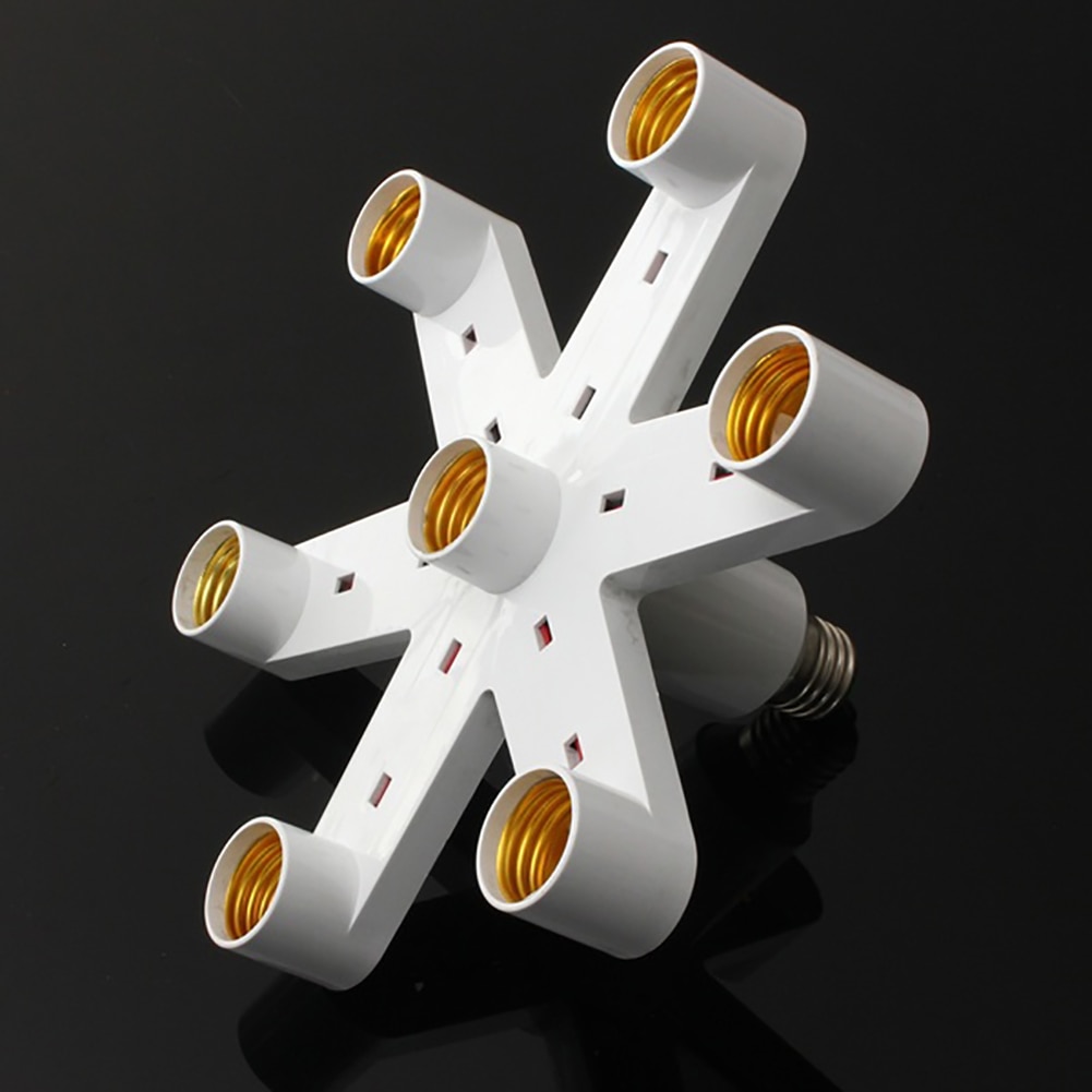 7 in 1 E27 Base Socket 110V-240V lamp socket Splitter Light Lamp Bulb Adapter Holder Photo Video Studio