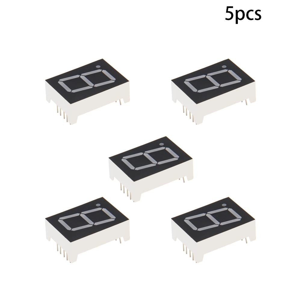 1 ~ 20 Pcs 1 Bit Common Cathode/Anode Led Display Digitale Buis 10 Pins 7 Segment 2V 20mA Rode Led Segment Displays: 8011AH x5pcs