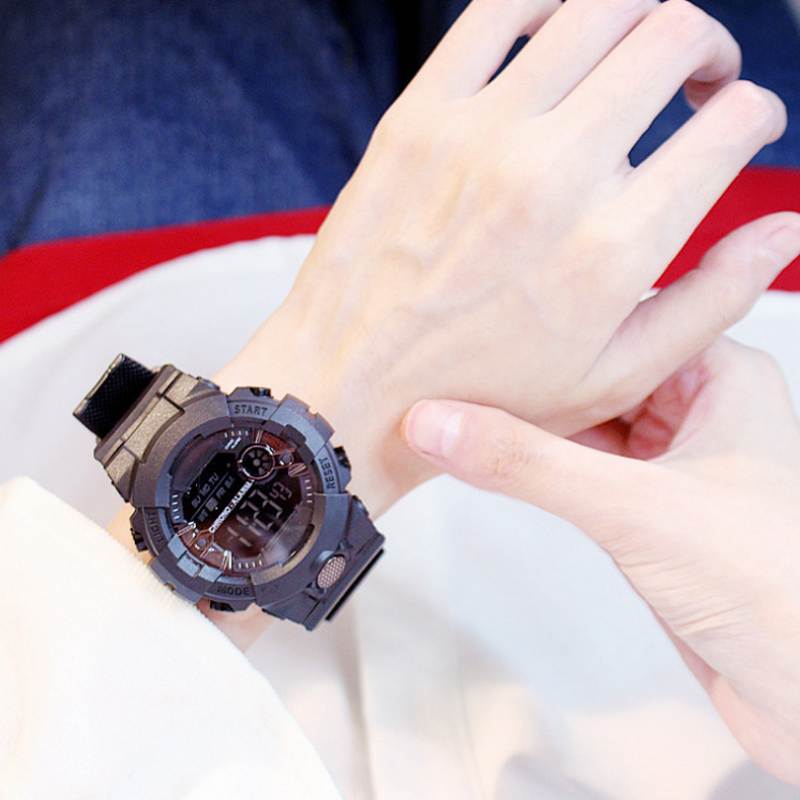 White Gold Digital Watches Round Women Men Watches Sports Waterproof Electronic Watch Reloj Mujer Luminous Clock