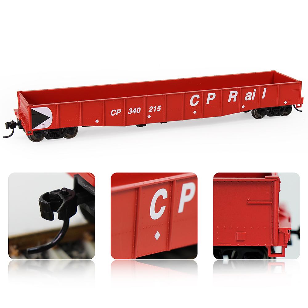 2pcs HO Scale 1:87 53ft Printed Open Gondola Car Railway Wagons Transporter Model Train Container Carriage Freight Car C8743P: CP Rail