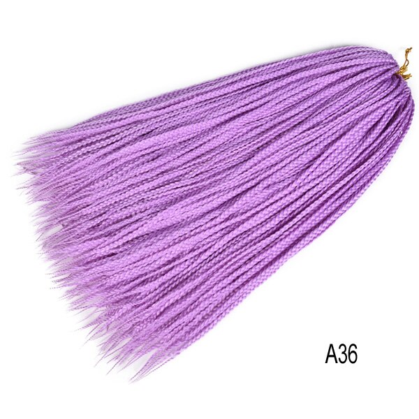 Tresses synthétiques au Crochet ombré 22 brins, tresses longues arc-en-ciel pour tresses africaines: # Violet