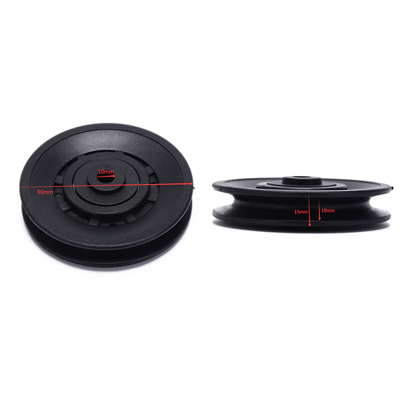Rueda de la polea del cojinete de Nylon Universal de 50mm/90mm/100mm de diámetro resistente al desgaste Cable de gimnasio equipo de Fitness parte de Color al azar
