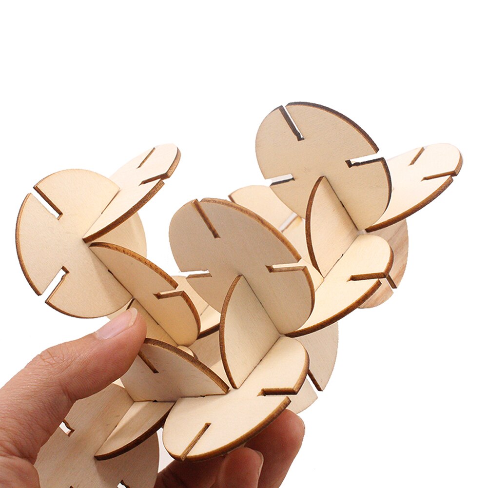 50pcs/set Multi-function Windmill Pattern DIY Wooden Easter Hanging Pendant Home Decor Ornament for DIY Art Home Decoration