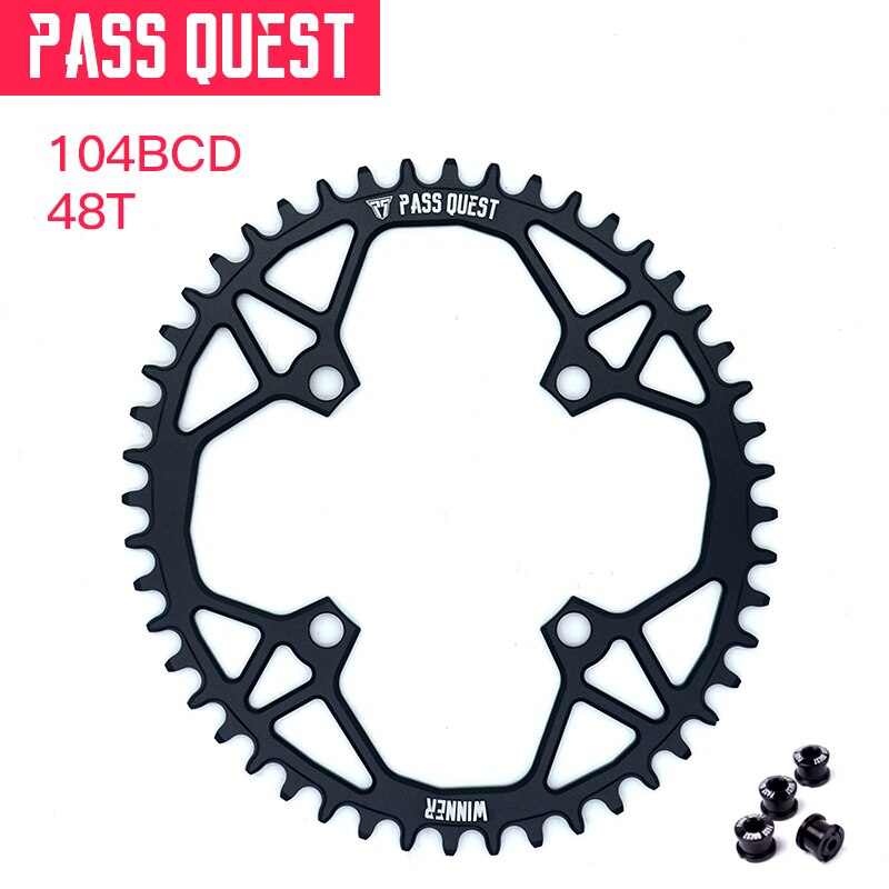 Pass quest mtb 104 bcd oval smal bred kedjeband mountainbike kedjehjul 34t 36t 38t 40t 42t 44t 46t 48t kedjehjul: 48t