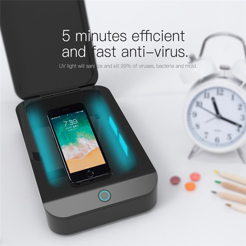 Multifunktionale UV Telefon Sterilisator Box Maske Handys Reiniger Personal Desinfektion Schrank mit Aromatherapie Esterilizador