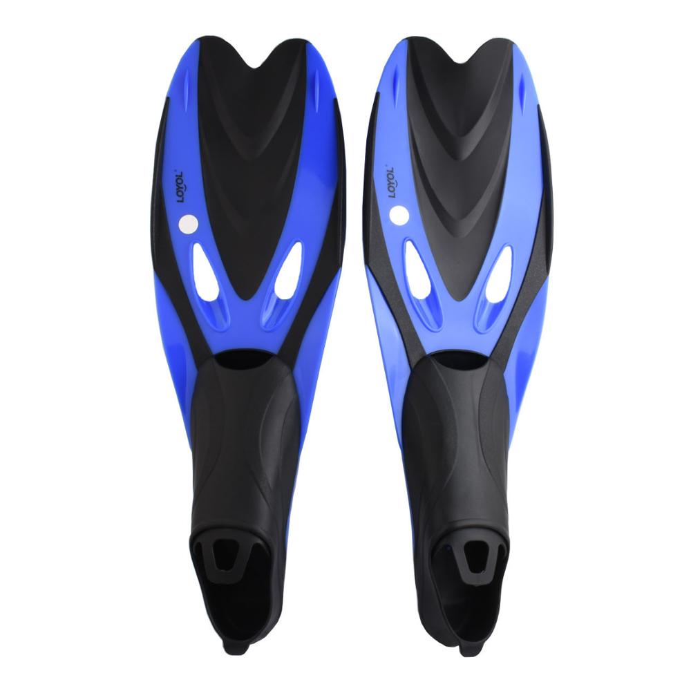 Diving Fins Men Women Silicone Adjustable (40-48) Scuba Shoes Snorkeling Feet Stand monofin Swimming Flippers: Blue / XL