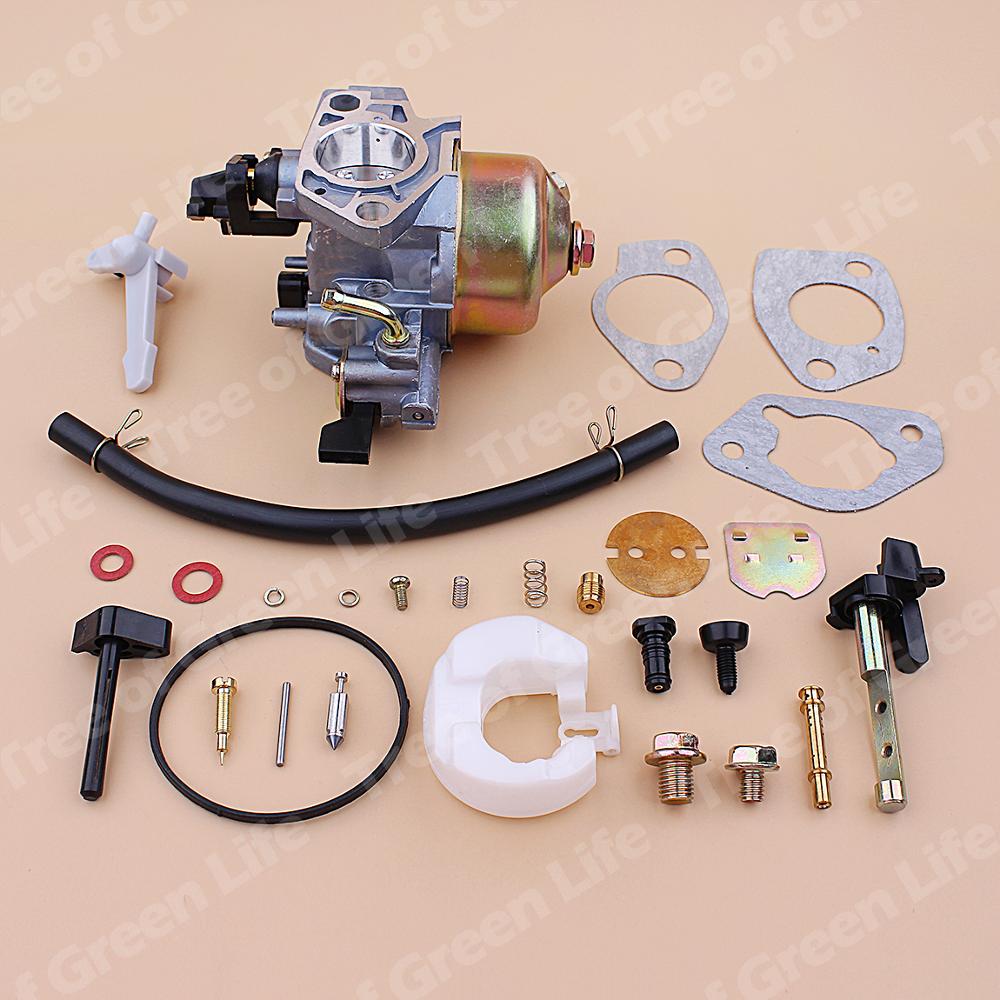 Carburetor For Honda GX390 13HP Carb Gasket Choke Rod Fuel Line Repair Kit