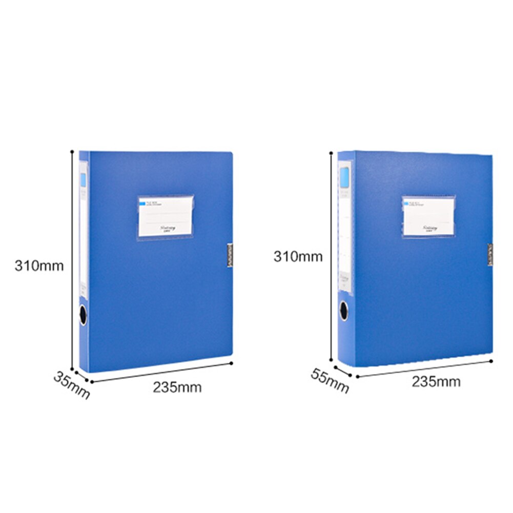 Thick Portable A4 PP Document File Box Lightweight Business File Folder Storage Bag For A4 sized Paper School Office Supply