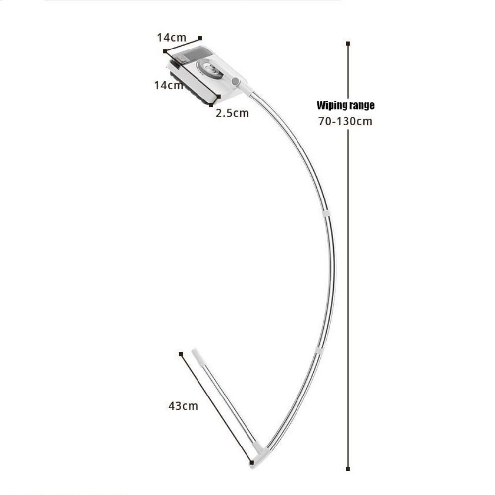 Nettoyeur de vitres en acier inoxydable et PP, outil flexible gris, périphérie extensible, plus récent