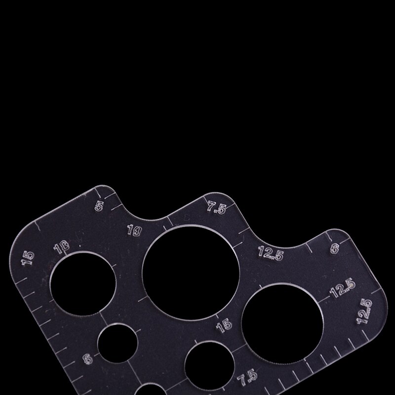 Règle arrondie en acrylique R, outil de bricolage, modèle pleine taille pour règle de dessin en cuir fait à la main