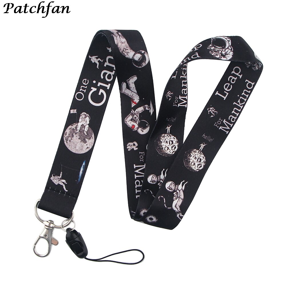 AD018 Patchfan Maan Ruimte Mobiele Telefoon Strap Astronaut Lanyard Neck Strap Voor Key Card Voor Usb Houder Diy Hang Touw: 4