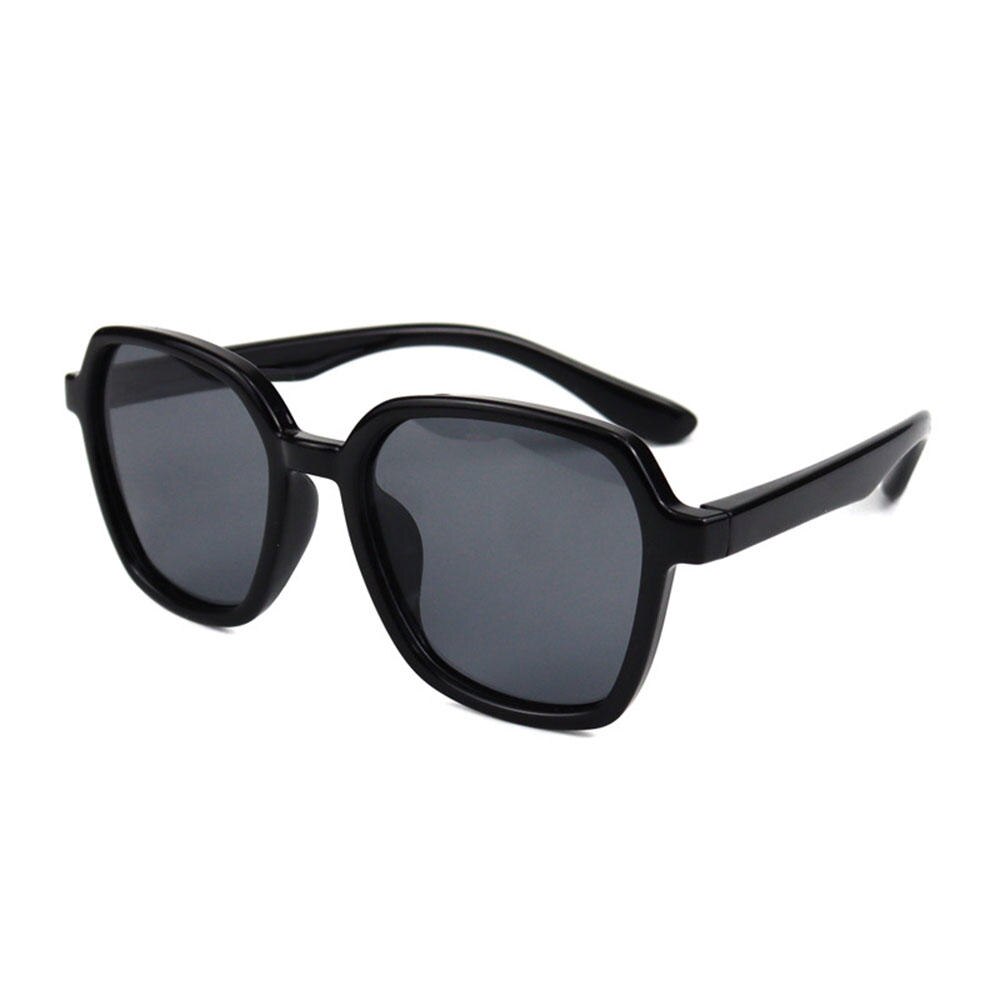 Gafas de sol polarizadas para niños, lentes de sol flexibles de silicona, a la , con UV400, para , gafas playa, 1 unidad: Bright black