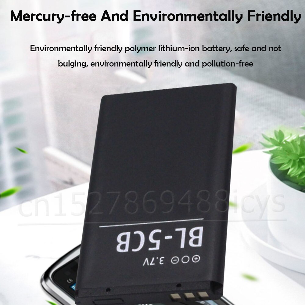 1-2 Stuks 800Mah BL-5CB BL5CB Lithium Telefoon Batterij Voor Nokia 1000 1010 1100 1108 1110 E60 3600 3660 6620 6108 Vervanging Mobiele