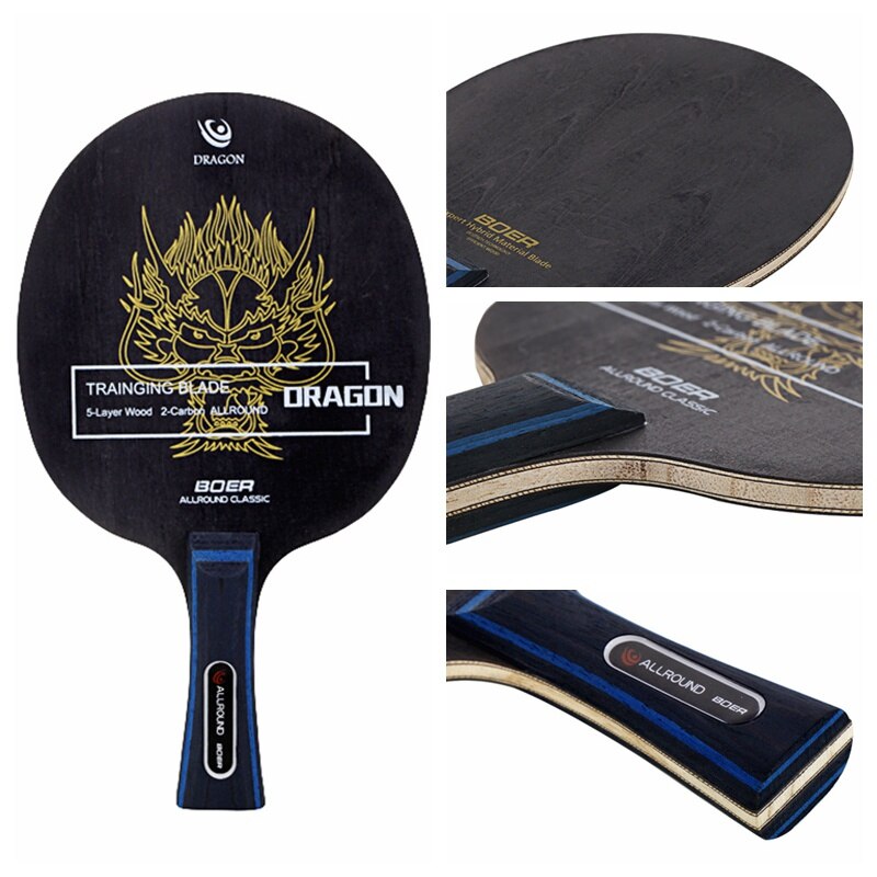 Table Tennis Blade Racket Ping Pong Bat Paddle Long Handle/Short Handle Table Tennis Training Accessories
