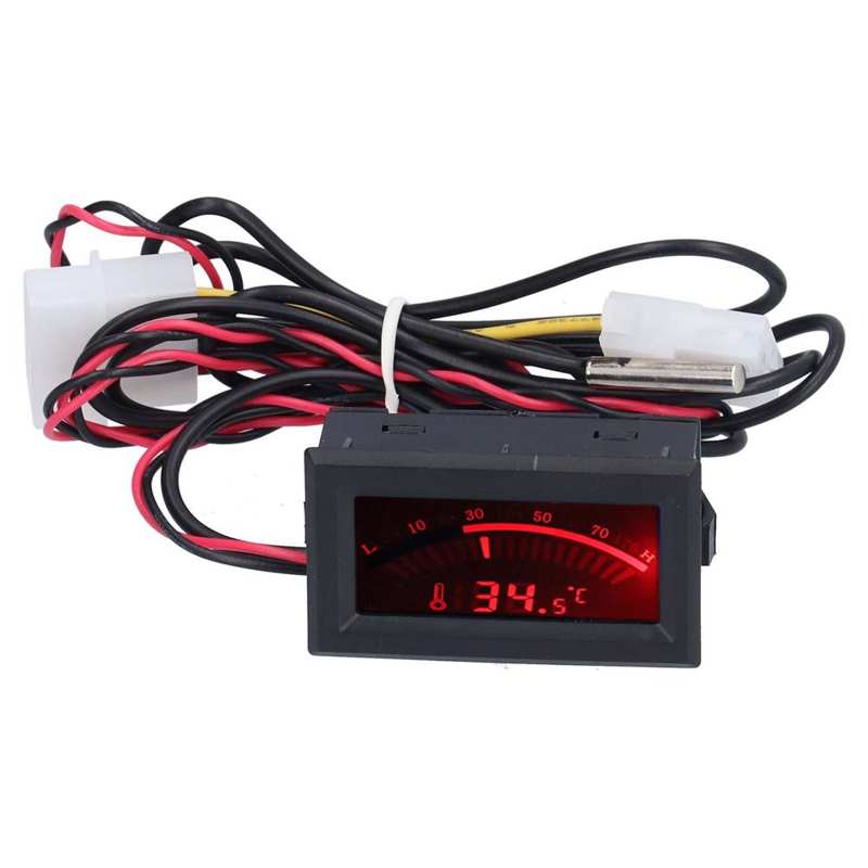 Mini Thermometer Electronic Temperature Meter High Accuracy for Computer Cases for Automobiles: TS-805-R (red light)
