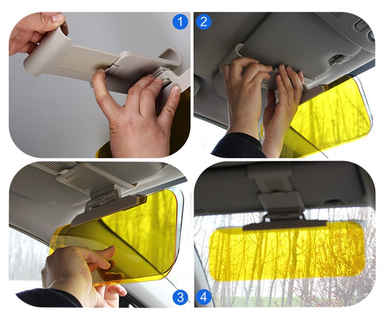 HD osłona przeciwsłoneczna robić samochodu gogle dla kierowcy dzień i noc lusterko wsteczne z powłoką antyodblaskową wyczyść widok akcesoria robić stylizacji wnętrza samochodu anty-reflektory