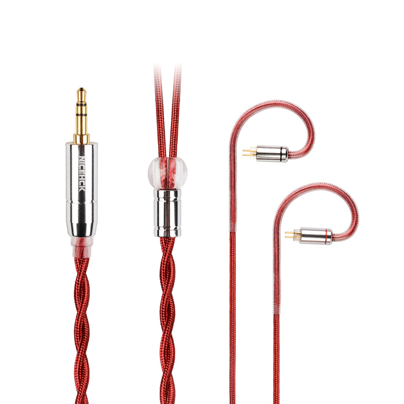 NICEHCK RedAg 4N Cable Coaxial de auriculares HiFi de plata pura MMCX QDC 2 pines para HOLA Zero KATO Aria LAN Cadenza tangzu fudu CHU II: Caqui