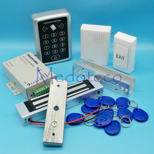 Full Rfid Door Access Control System 125Khz Rfid Card Access Control System Kit +Electric Magnetic Lock U Bracket & Power Supply
