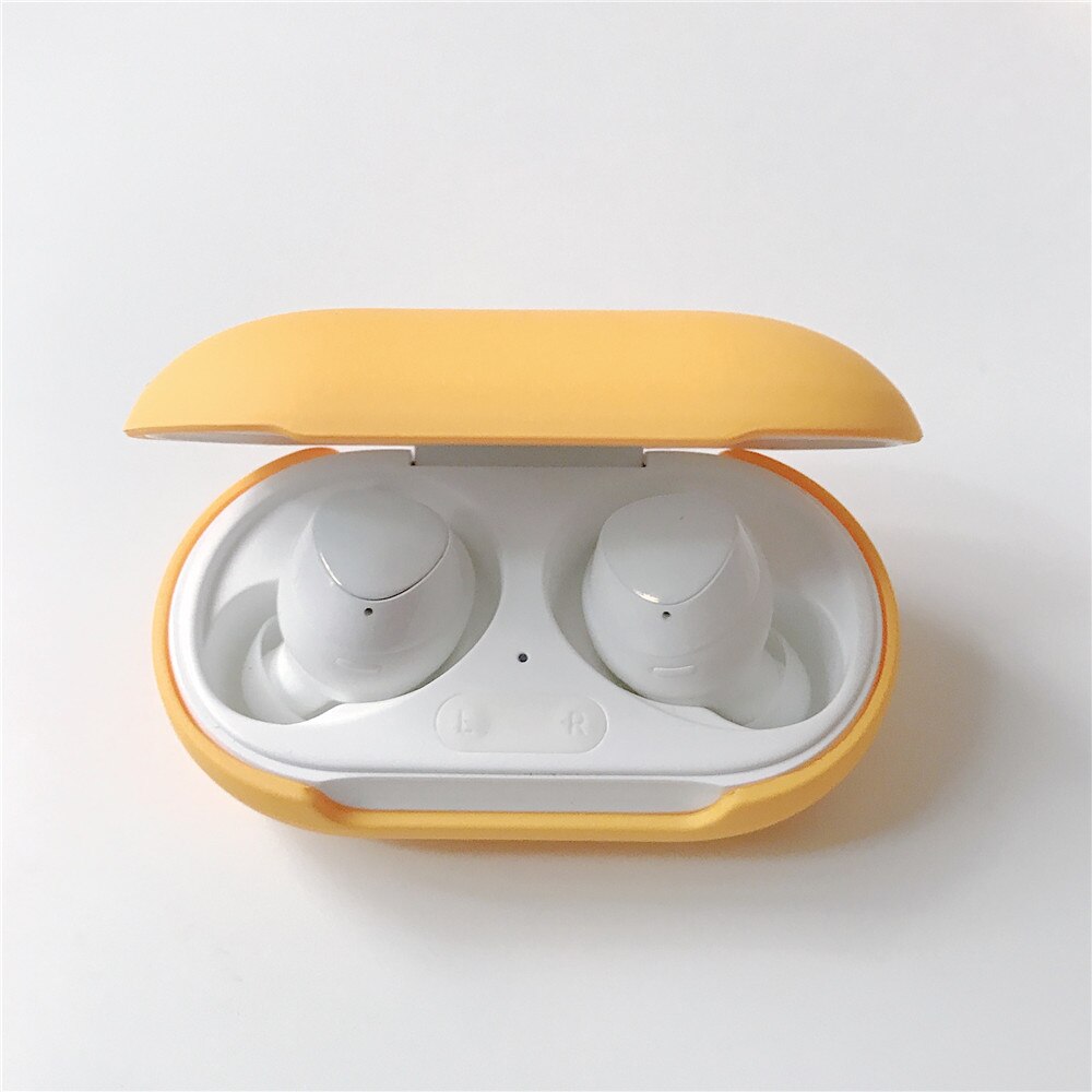 Matte hard pc escudo protetor para samsung galaxy botões caso bluetooth sem fio fone de ouvido saco de carregamento capa caixa acessórios: Yellow