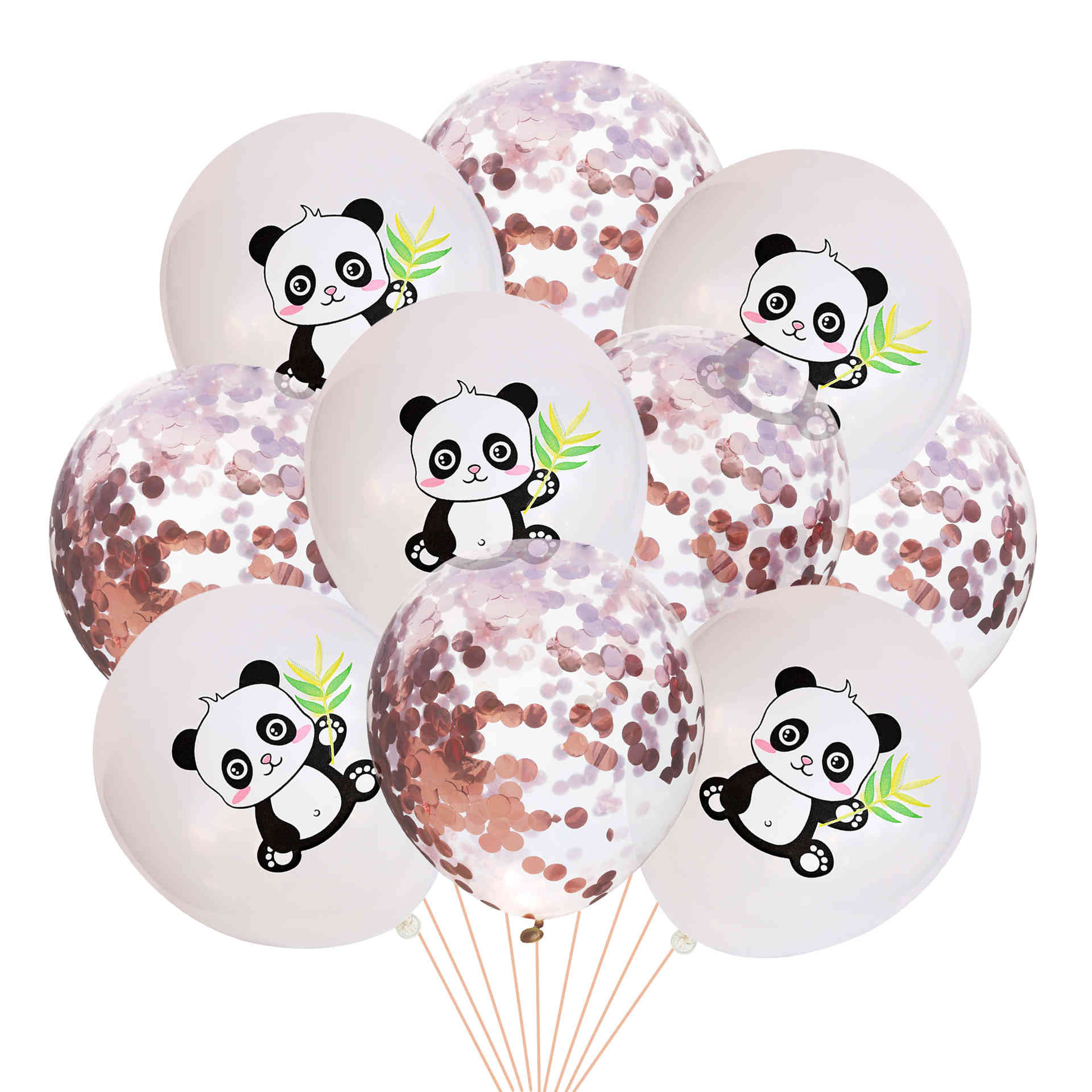 12 inch Latex Leuke Panda Print Ballon Dier Ballon kinderen Birthday Party Day Decoratie: Donker Kaki