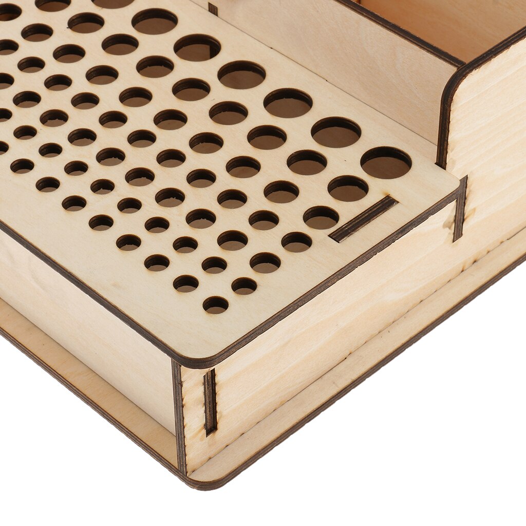 Unfinished Wooden Storage Box for Leather Crafts Tools Accessories,Modeling Tools, Painting Brushes, Storage