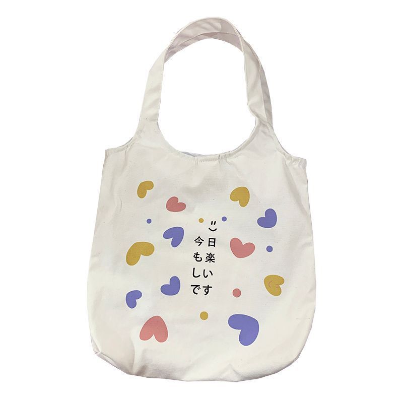 Gedrukt Fruit Canvas Tas Vrouwen Enkele Schouder Japanse Eenvoudige Student Kleine Verse Art Dames Canvas Handtas