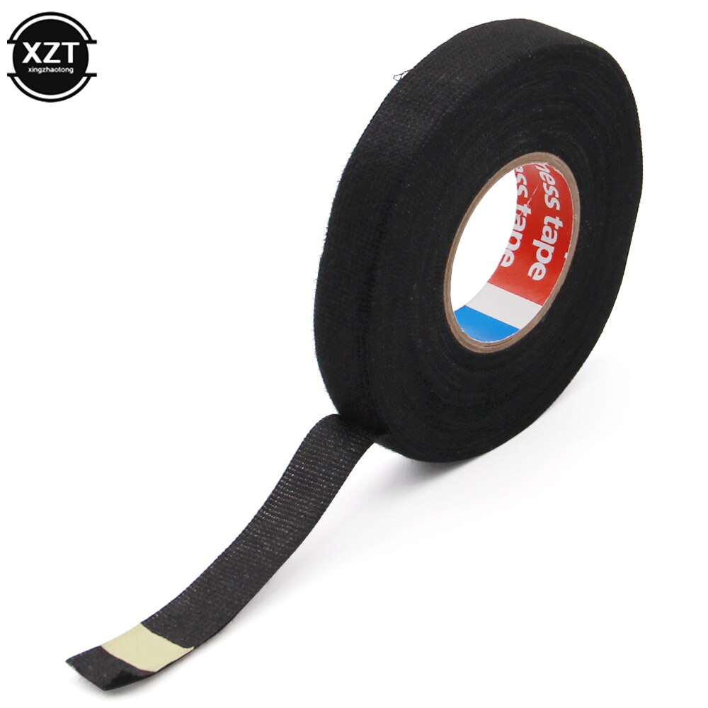 1pc Heat-resistant Adhesive Cloth Fabric Tape For Car Auto Cable Harness Wiring Loom Protection Width 9/15/19/25/32MM Length 15M