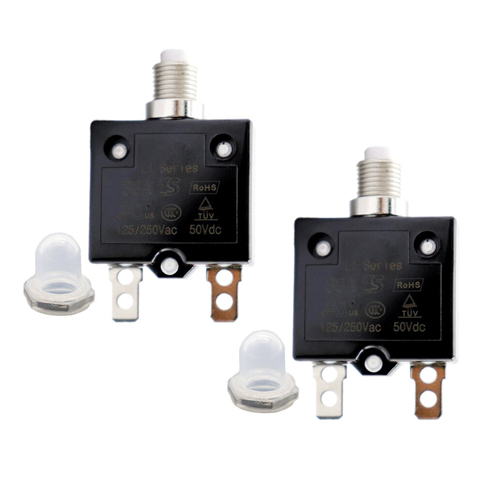 Pair 30Amp Circuit Breaker Thermal Breaker Thermal Protector Switch for Generator