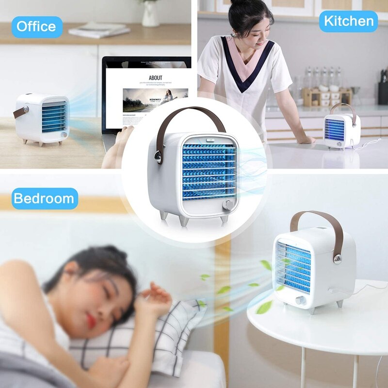 Tragbare Klimaanlage Kleine USB Schreibtisch Luftkühler Fan Gebaut in Eis Kasten Starke Wind Eigenschaften für Heimat Sekretariat Schlafzimmer